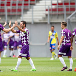 Großer Jubel nach dem 2:1 gegen St. Pölten im Cup.