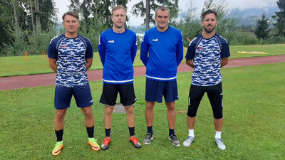 Das Trainerteam: Thomas Lenuweit, Martin Lassnig, Robert Micheu und Sandro Zakany