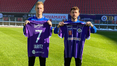 Florian Jaritz und Philipp Hütter präsentieren Vivamayr und Lorenz als Cup-Sponsoren