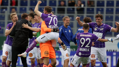 Die Austria bejubelt den Bundesliga-Aufstieg